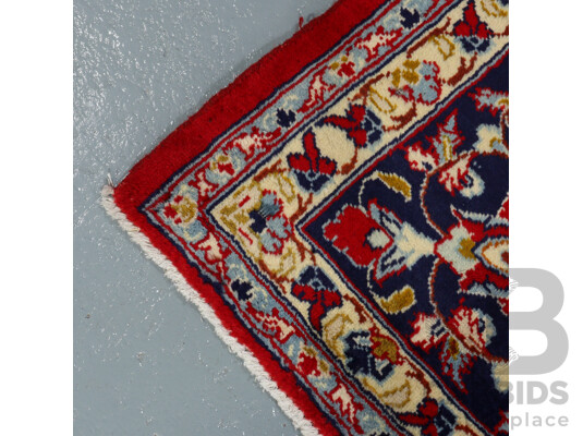 Large Hand Knotted Persian Kashan Rug