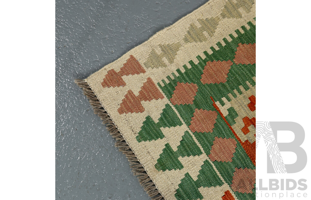 Hand Knotted Afghan Maimana Kilim Rug