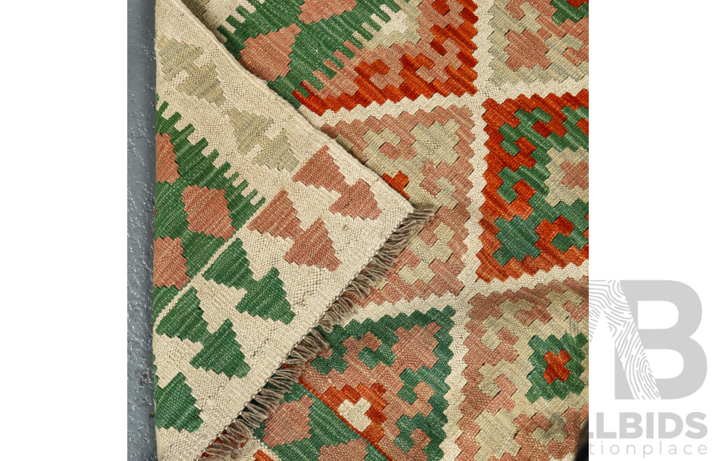 Hand Knotted Afghan Maimana Kilim Rug