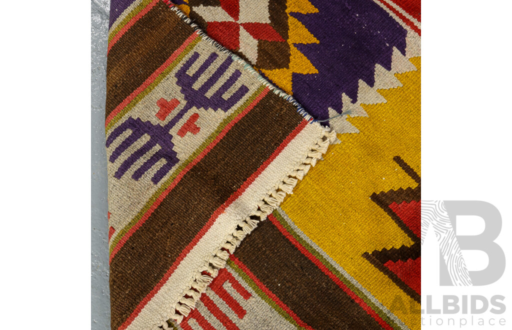 Extra Long Hand Knotted Kilim Runner Rug