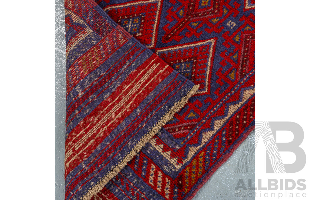 Hand Knotted Persian Meshwani Runner Rug