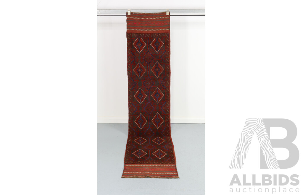 Hand Knotted Afghan Mushwani Runner Rug