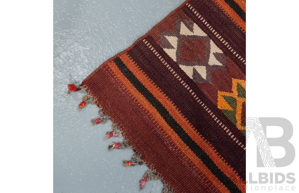 Hand Knotted Afghan Kilim Runner Rug