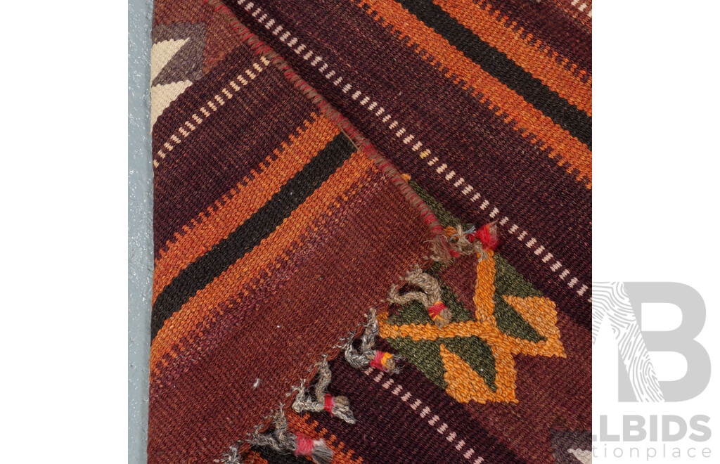 Hand Knotted Afghan Kilim Runner Rug