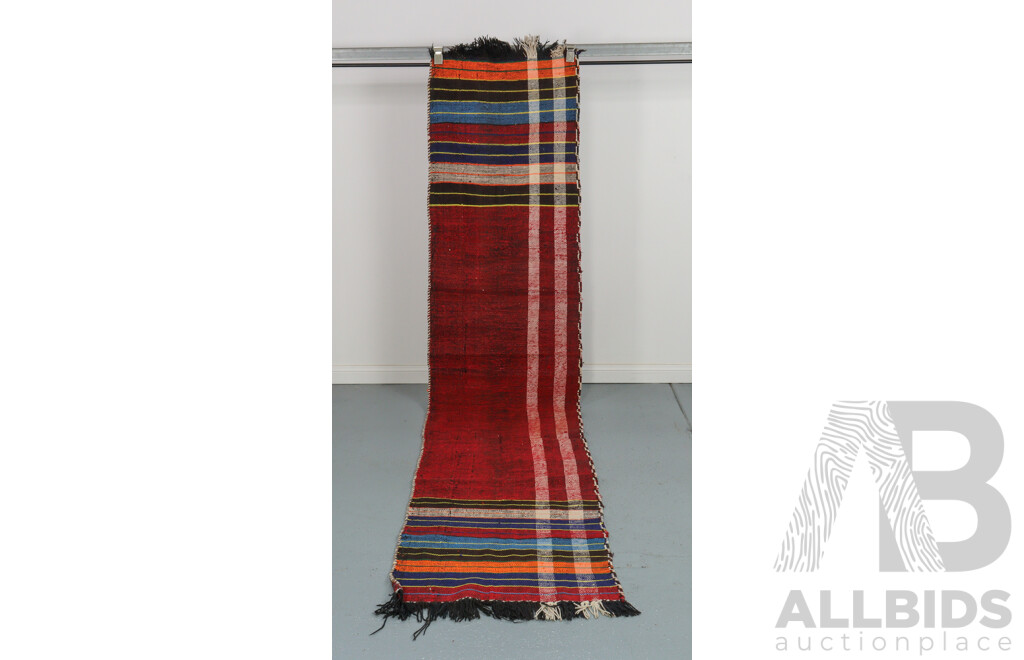 Hand Knotted Striped Kilim Rug