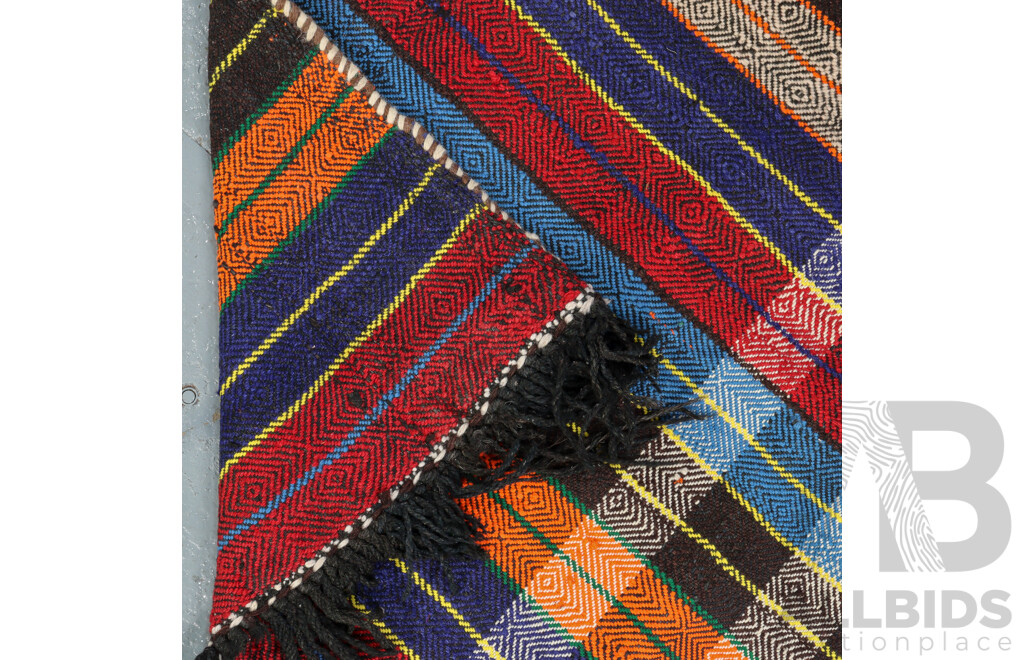 Hand Knotted Striped Kilim Rug