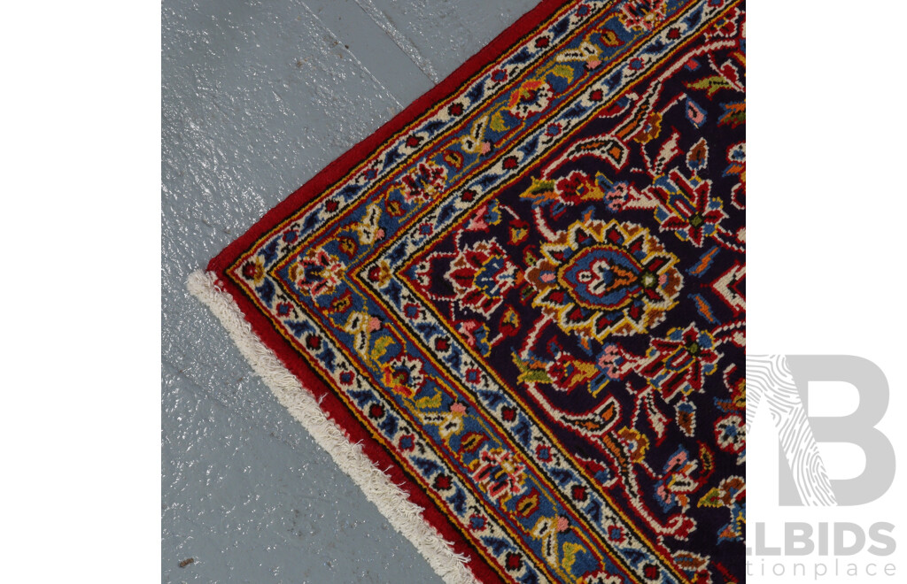 Hand Knotted Persian Kashan Rug