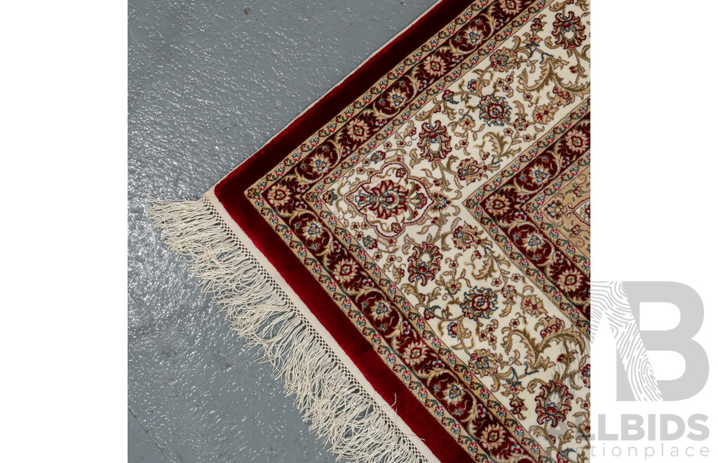 Hand Knotted Turkman Hali Turkish Bamboo Silk Rug