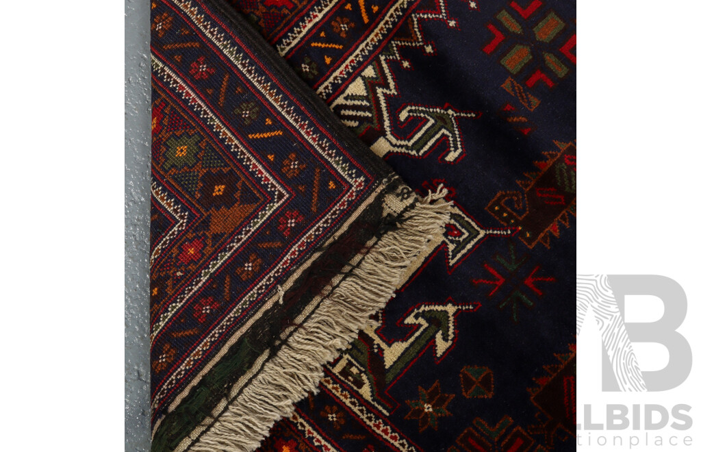 Hand Knotted Afghan Kazak Rug