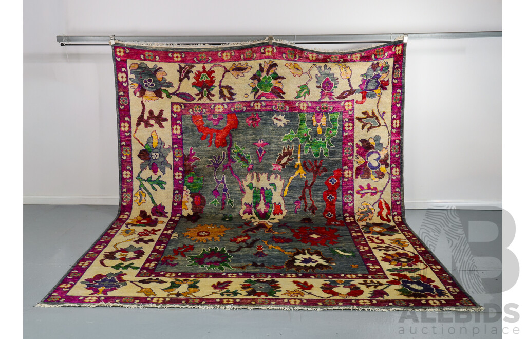 Large Hand Knotted Vaughn Wool Rug