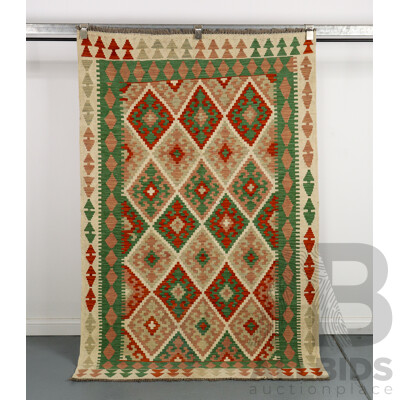 Hand Knotted Afghan Maimana Kilim Rug