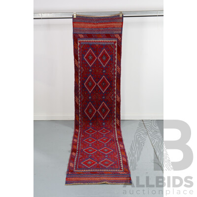 Hand Knotted Persian Meshwani Runner Rug