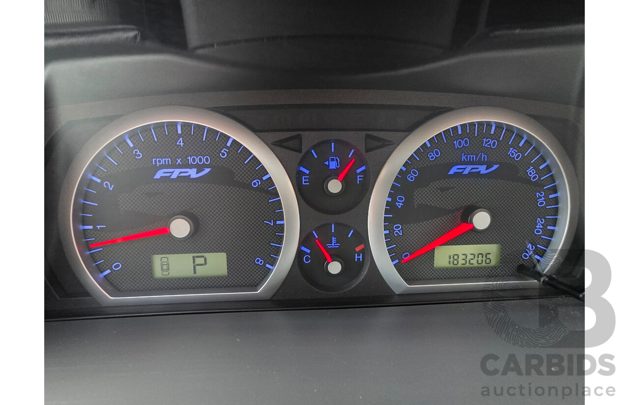 11/2006 Ford FPV GT (RWD) BF MKII Build No. 0072 4d Sedan Neo Blue Boss 290 V8 5.4L