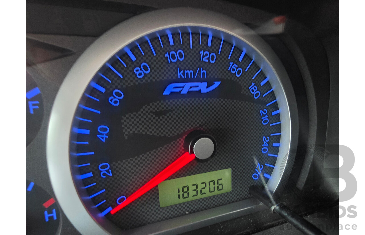 11/2006 Ford FPV GT (RWD) BF MKII Build No. 0072 4d Sedan Neo Blue Boss 290 V8 5.4L