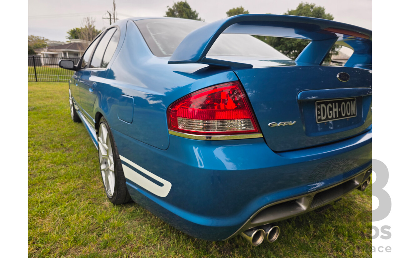 11/2006 Ford FPV GT (RWD) BF MKII Build No. 0072 4d Sedan Neo Blue Boss 290 V8 5.4L