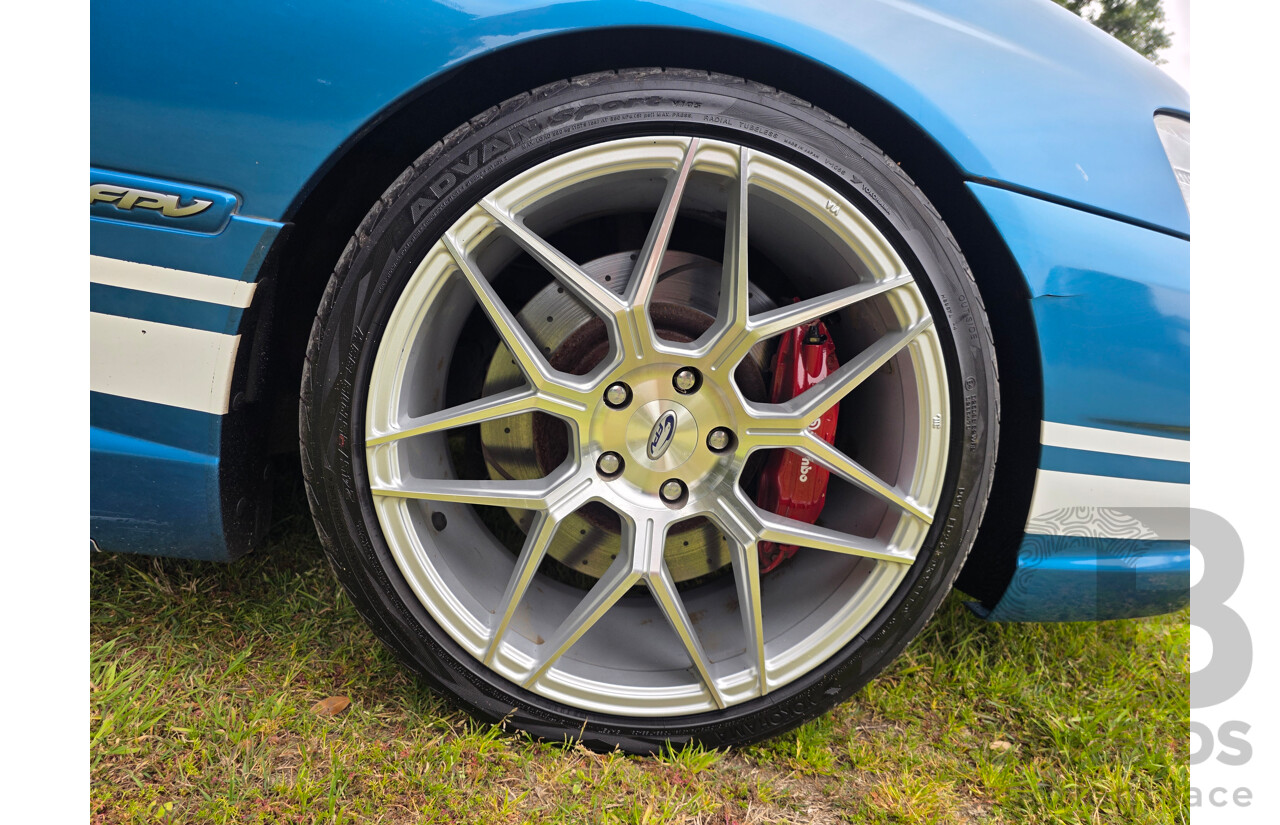11/2006 Ford FPV GT (RWD) BF MKII Build No. 0072 4d Sedan Neo Blue Boss 290 V8 5.4L