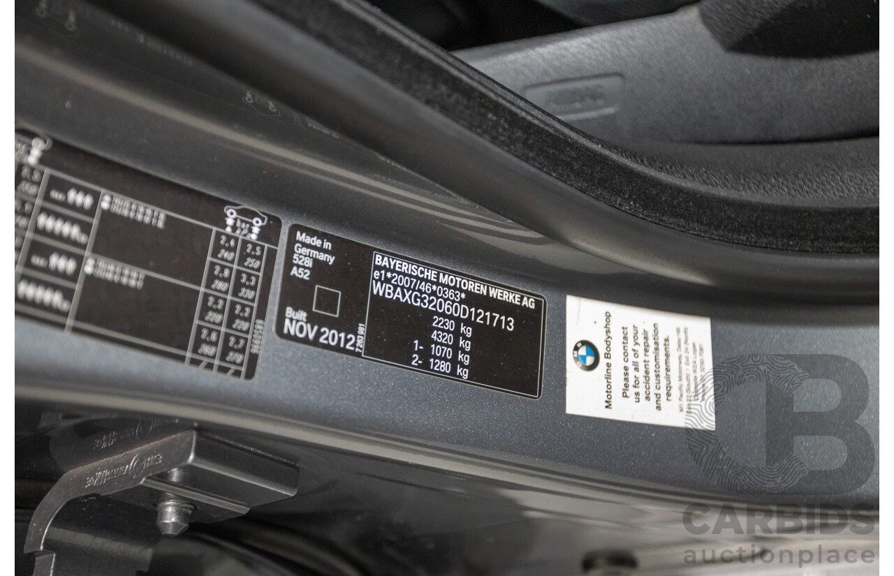 1/2013 BMW 528i F10 MY13 4d Sedan Space Gray Metallic Turbo 2.0L