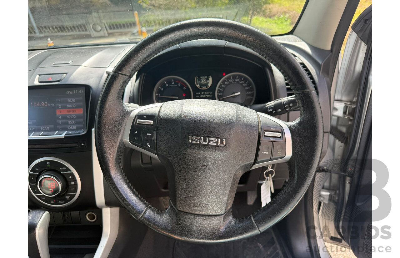 05/2017 Isuzu D-Max LS-U Hi-Ride TF MY17 Crew Cab Utility Silver Turbo Diesel 3.0L