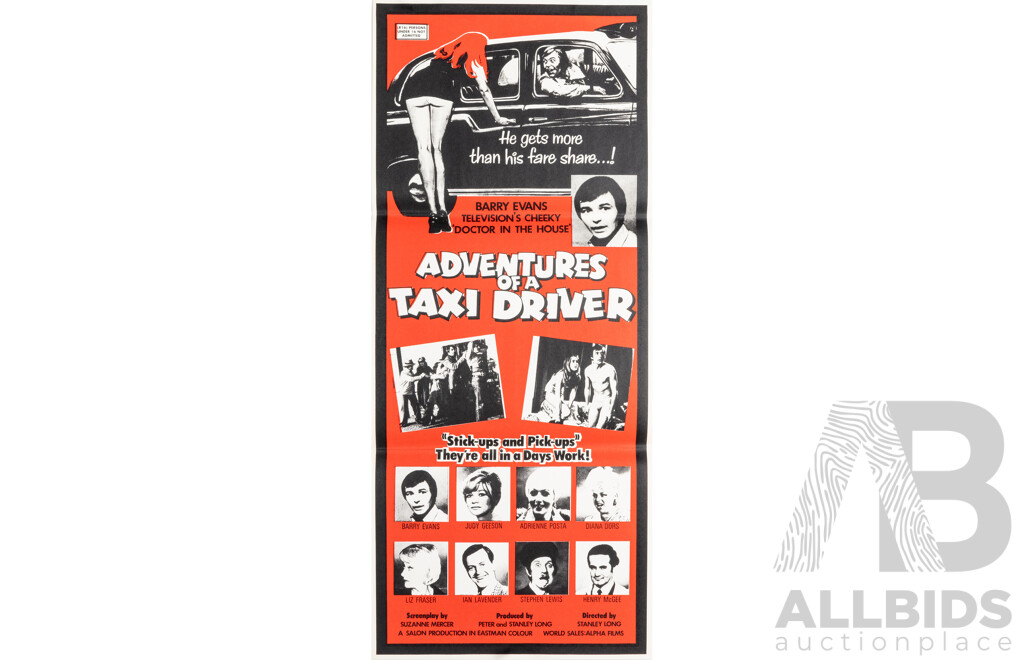 Adventures of a Taxi Driver (1976), Original Australian Daybill Cinema Poster