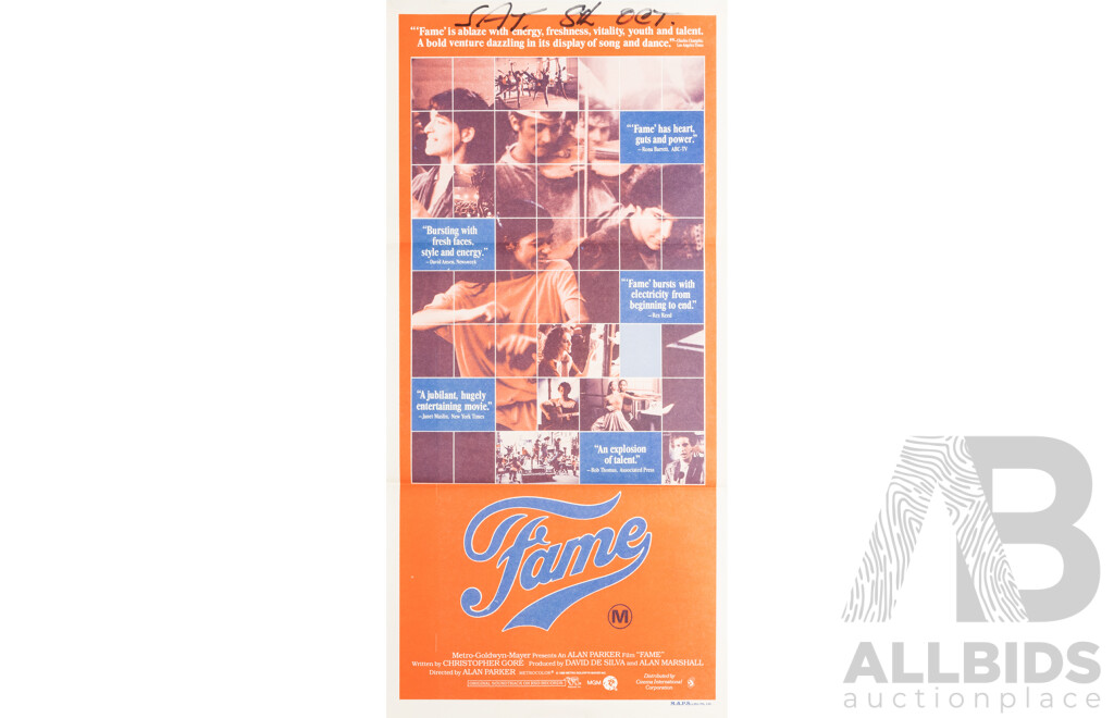 Vintage 'Fame' Daybill Poster (M.A.P.S Lithographic Print)