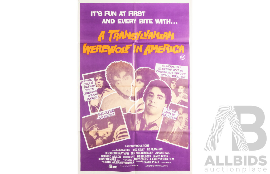 A Transylvanian Werewolf in America (1979), Original Australian One-Sheet Cinema Poster