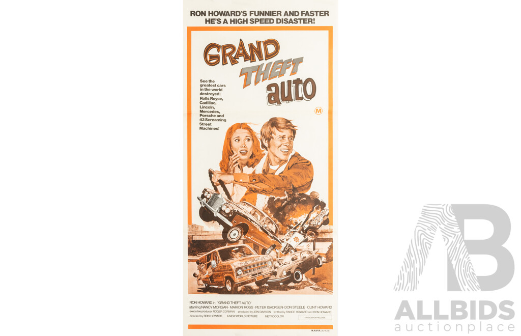 Grand Theft Auto (1977), Original Australian Daybill Cinema Poster