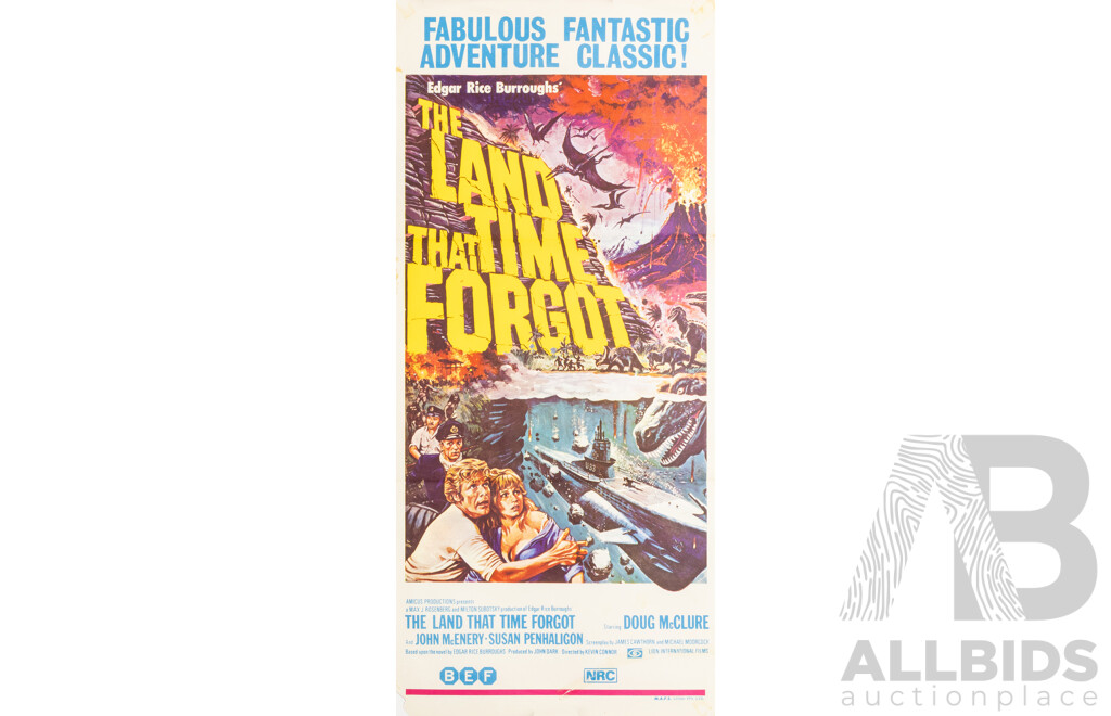 The Land That Time Forgot (1975), Original Australian Daybill Cinema Poster, M.A.P.S. Litho Pty. Ltd.