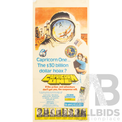 Capricorn One (1977), Original Australian Daybill Cinema Poster, M.A.P.S. Litho Pty. Ltd.