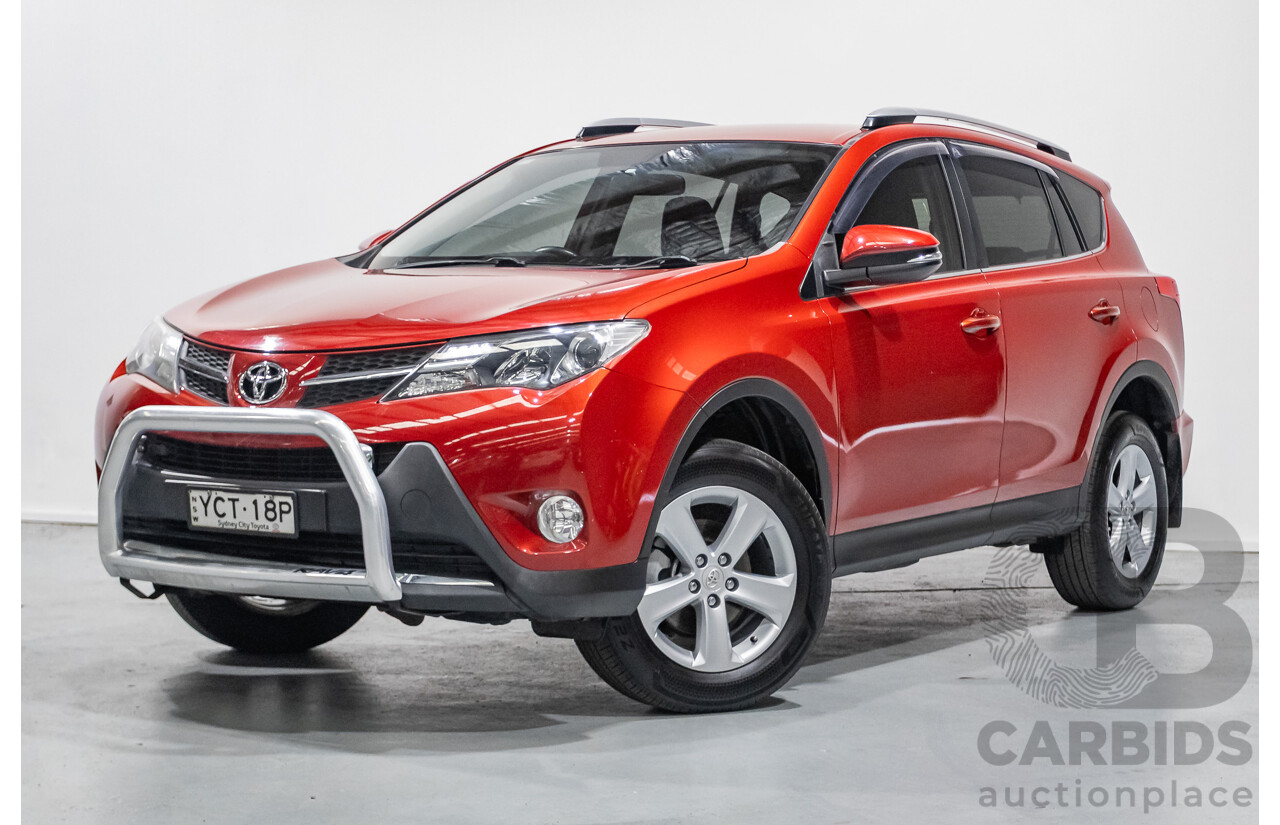 9/2014 Toyota Rav4 GXL (AWD) ASA44R MY14 4d Wagon Barcelona Red Metallic 2.5L