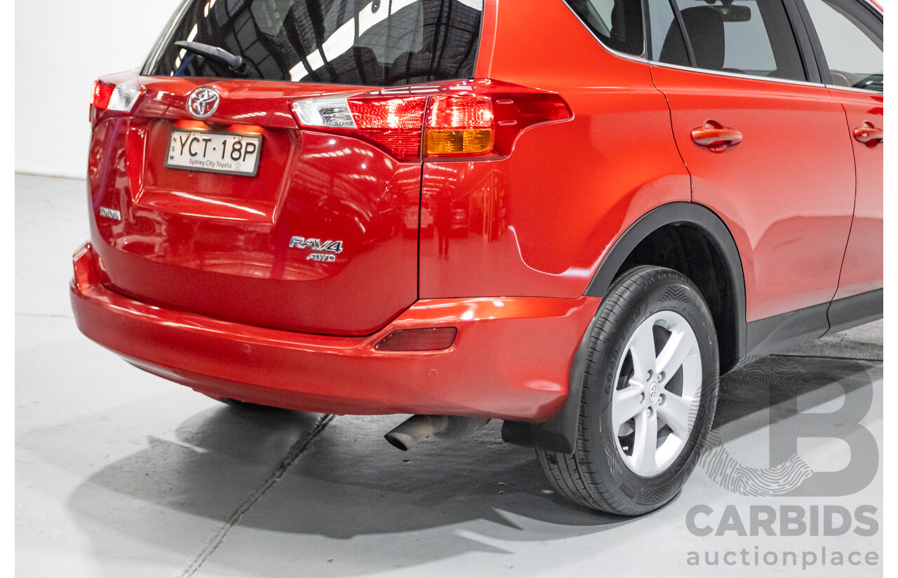 9/2014 Toyota Rav4 GXL (AWD) ASA44R MY14 4d Wagon Barcelona Red Metallic 2.5L