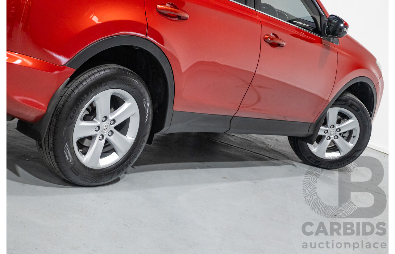 9/2014 Toyota Rav4 GXL (AWD) ASA44R MY14 4d Wagon Barcelona Red Metallic 2.5L