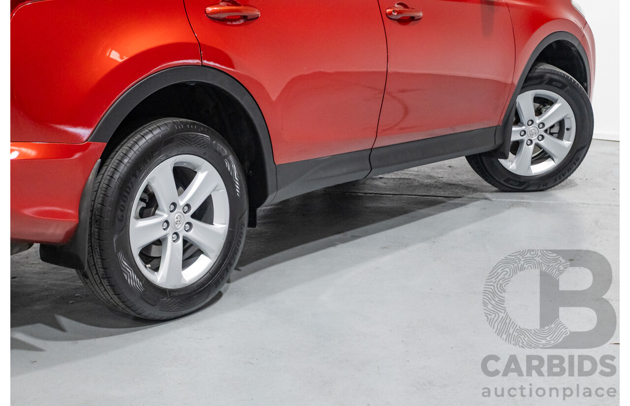 9/2014 Toyota Rav4 GXL (AWD) ASA44R MY14 4d Wagon Barcelona Red Metallic 2.5L