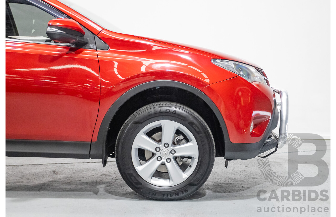 9/2014 Toyota Rav4 GXL (AWD) ASA44R MY14 4d Wagon Barcelona Red Metallic 2.5L