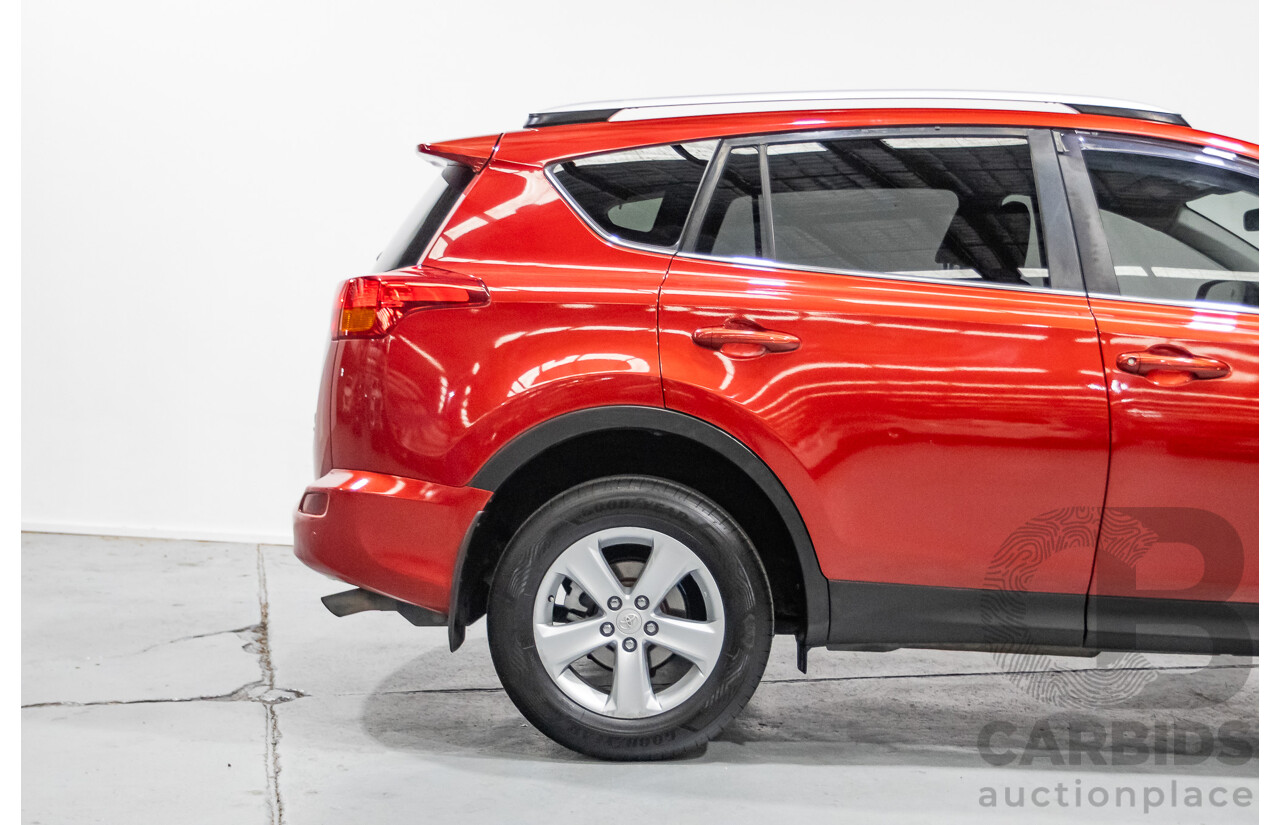 9/2014 Toyota Rav4 GXL (AWD) ASA44R MY14 4d Wagon Barcelona Red Metallic 2.5L
