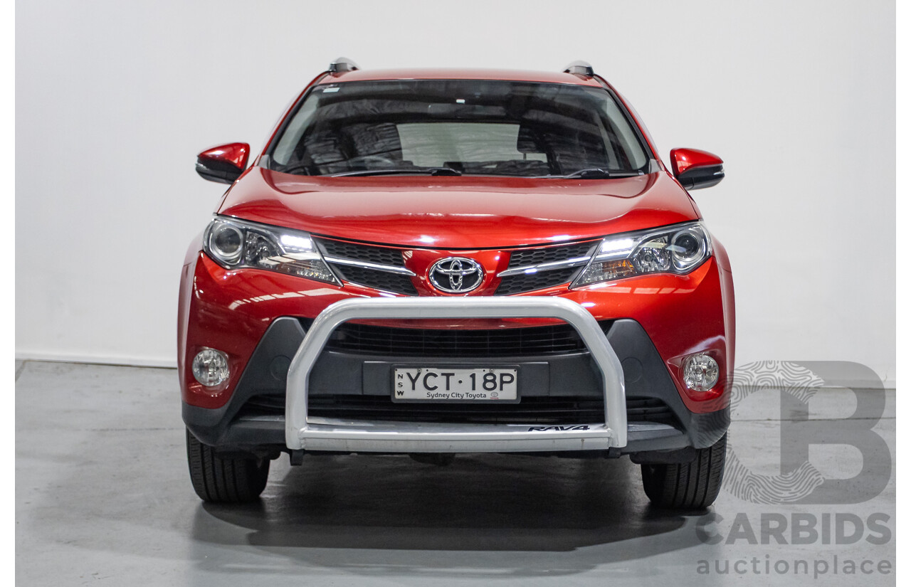 9/2014 Toyota Rav4 GXL (AWD) ASA44R MY14 4d Wagon Barcelona Red Metallic 2.5L