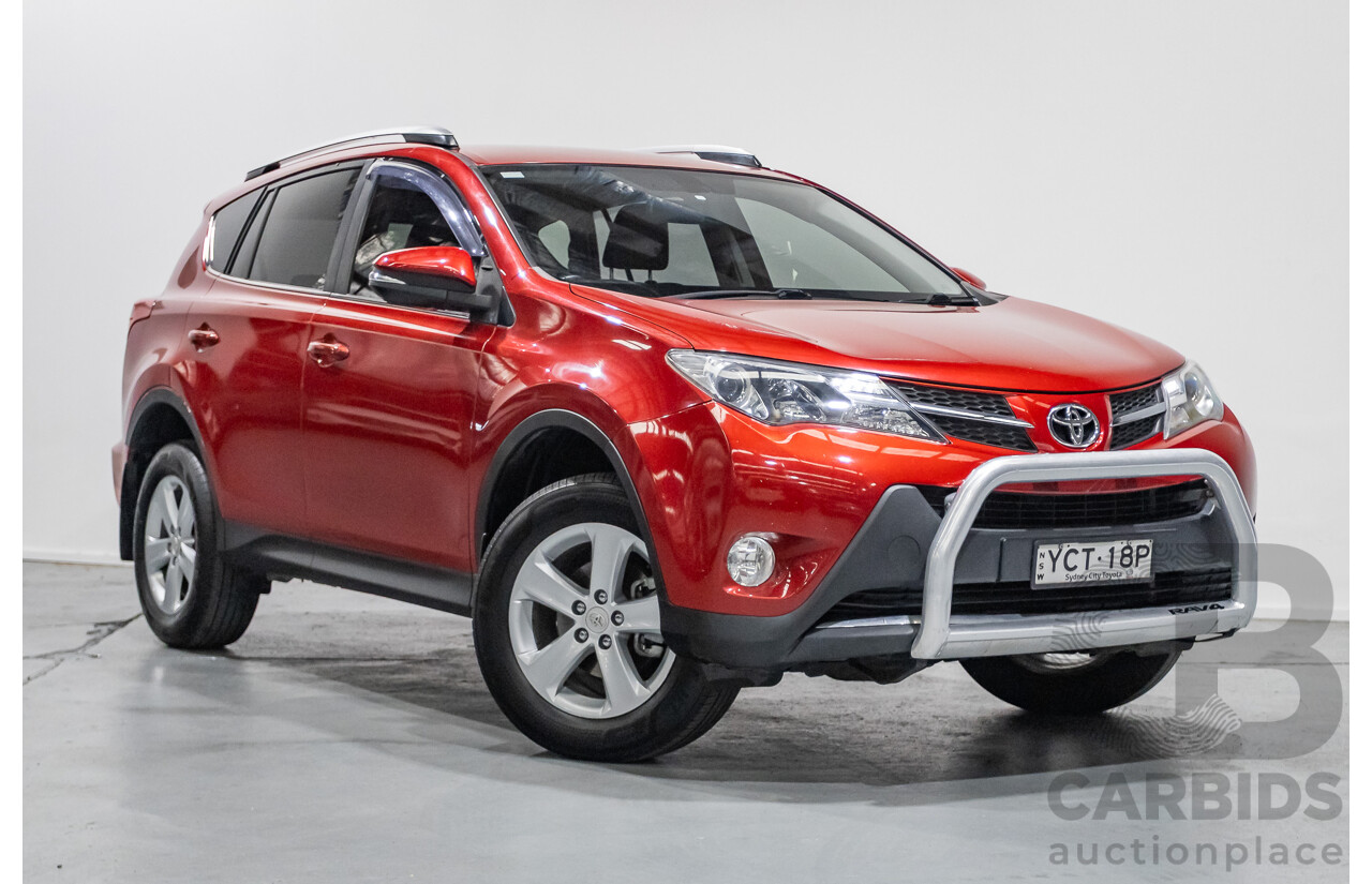 9/2014 Toyota Rav4 GXL (AWD) ASA44R MY14 4d Wagon Barcelona Red Metallic 2.5L
