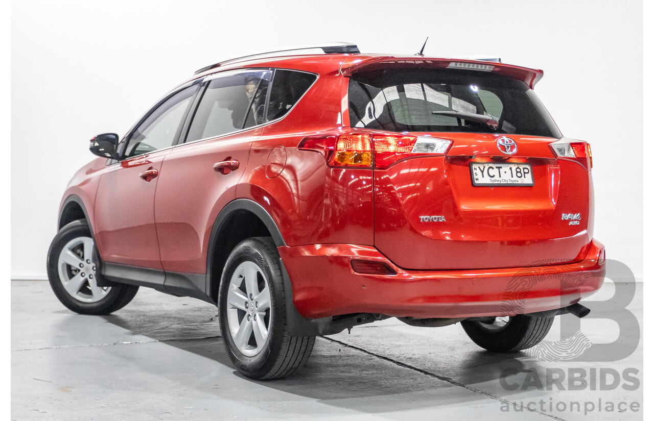 9/2014 Toyota Rav4 GXL (AWD) ASA44R MY14 4d Wagon Barcelona Red Metallic 2.5L