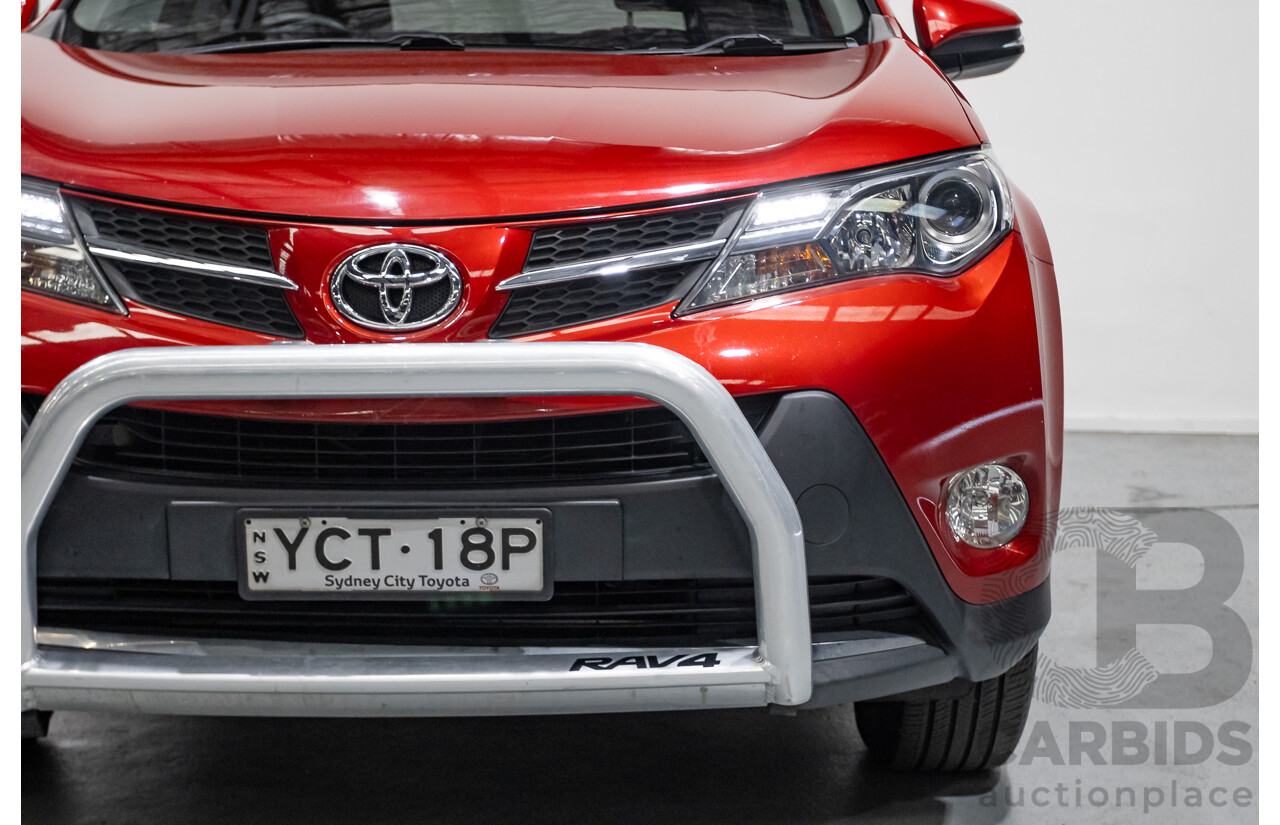 9/2014 Toyota Rav4 GXL (AWD) ASA44R MY14 4d Wagon Barcelona Red Metallic 2.5L