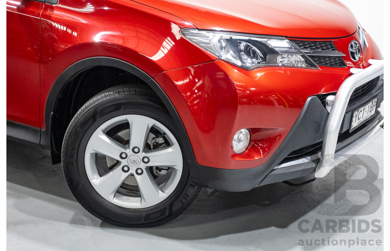9/2014 Toyota Rav4 GXL (AWD) ASA44R MY14 4d Wagon Barcelona Red Metallic 2.5L
