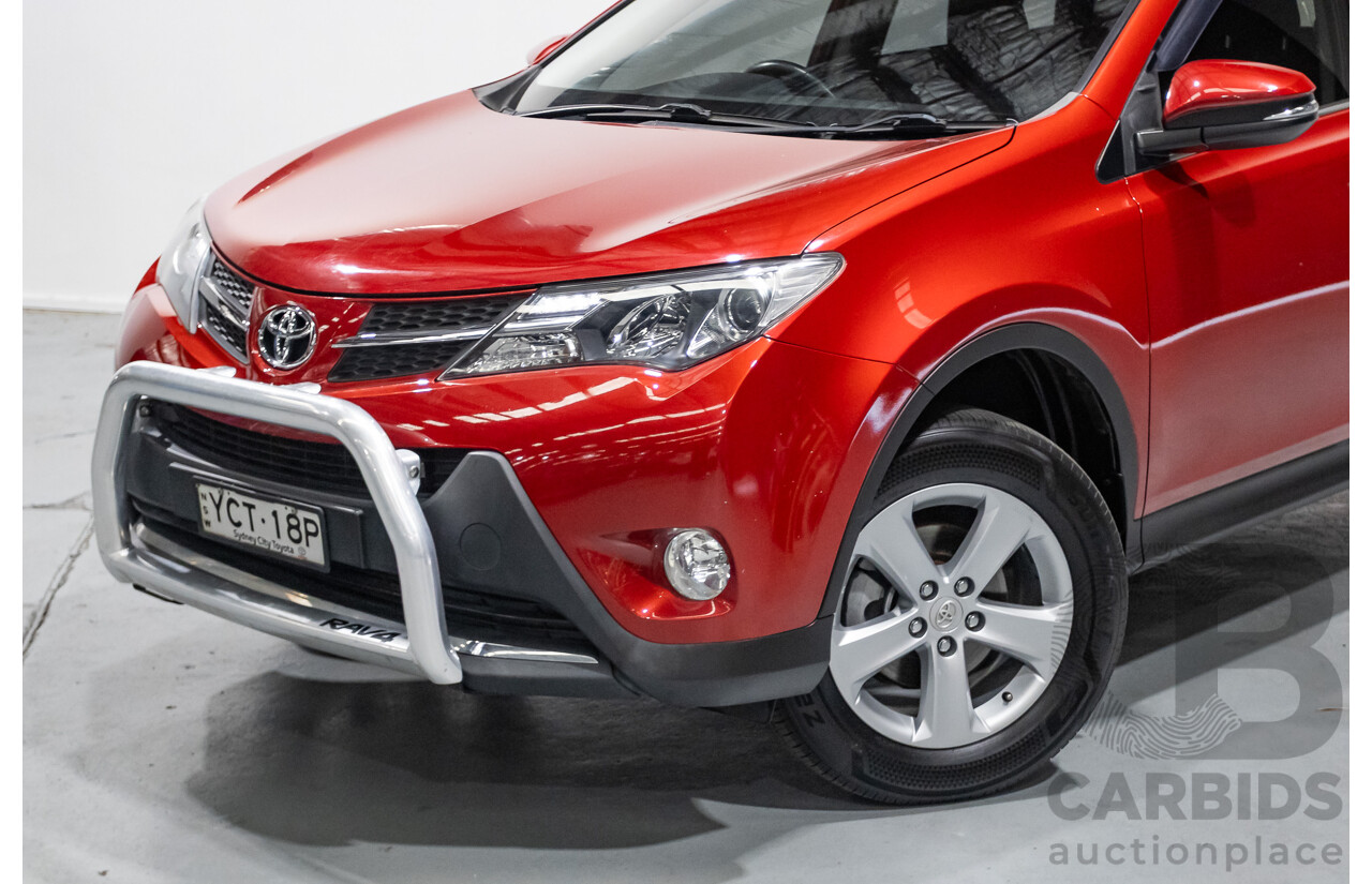 9/2014 Toyota Rav4 GXL (AWD) ASA44R MY14 4d Wagon Barcelona Red Metallic 2.5L