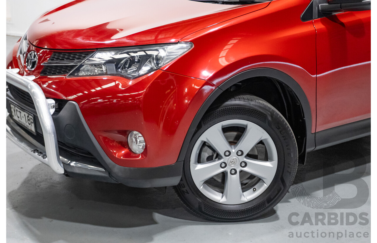 9/2014 Toyota Rav4 GXL (AWD) ASA44R MY14 4d Wagon Barcelona Red Metallic 2.5L