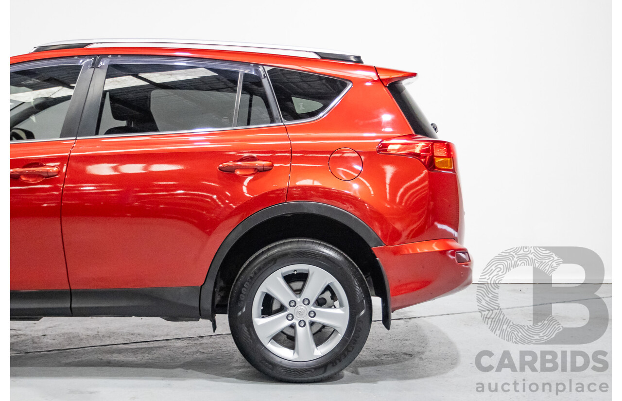 9/2014 Toyota Rav4 GXL (AWD) ASA44R MY14 4d Wagon Barcelona Red Metallic 2.5L