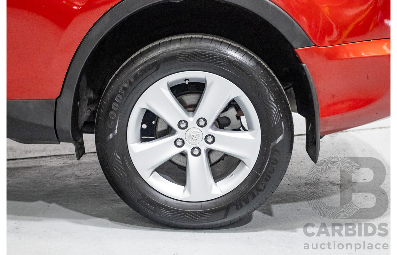 9/2014 Toyota Rav4 GXL (AWD) ASA44R MY14 4d Wagon Barcelona Red Metallic 2.5L