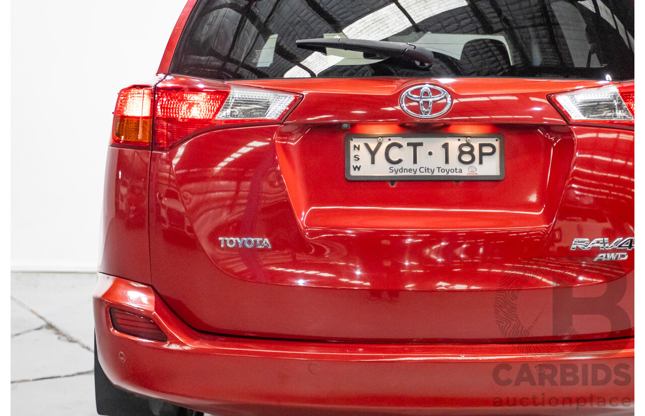 9/2014 Toyota Rav4 GXL (AWD) ASA44R MY14 4d Wagon Barcelona Red Metallic 2.5L