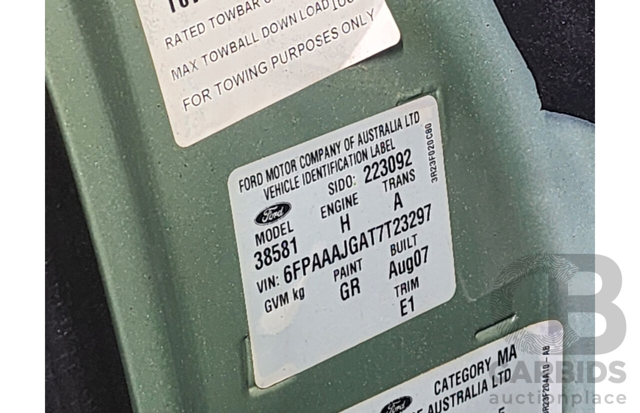 08/2007 Ford Territory TX (4x4) SY 4d Wagon Green 4.0L