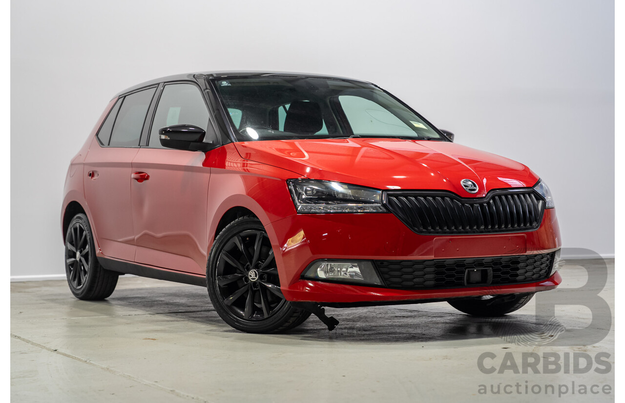 07/2021 Skoda Fabia 81TSI Run Out Edition NJ MY21 5d Hatchback Corrida Red / Black Turbo 1.0L