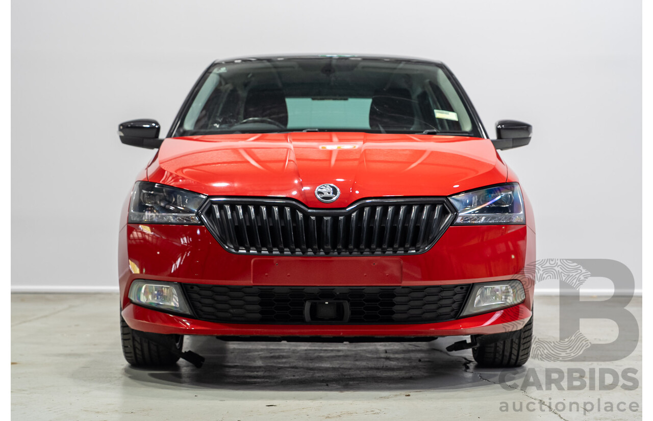 07/2021 Skoda Fabia 81TSI Run Out Edition NJ MY21 5d Hatchback Corrida Red / Black Turbo 1.0L