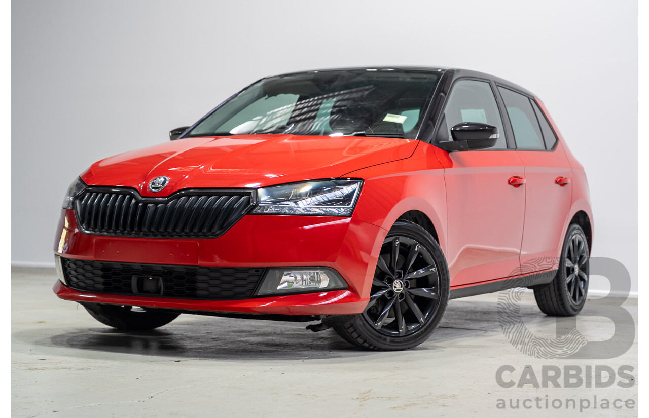 07/2021 Skoda Fabia 81TSI Run Out Edition NJ MY21 5d Hatchback Corrida Red / Black Turbo 1.0L