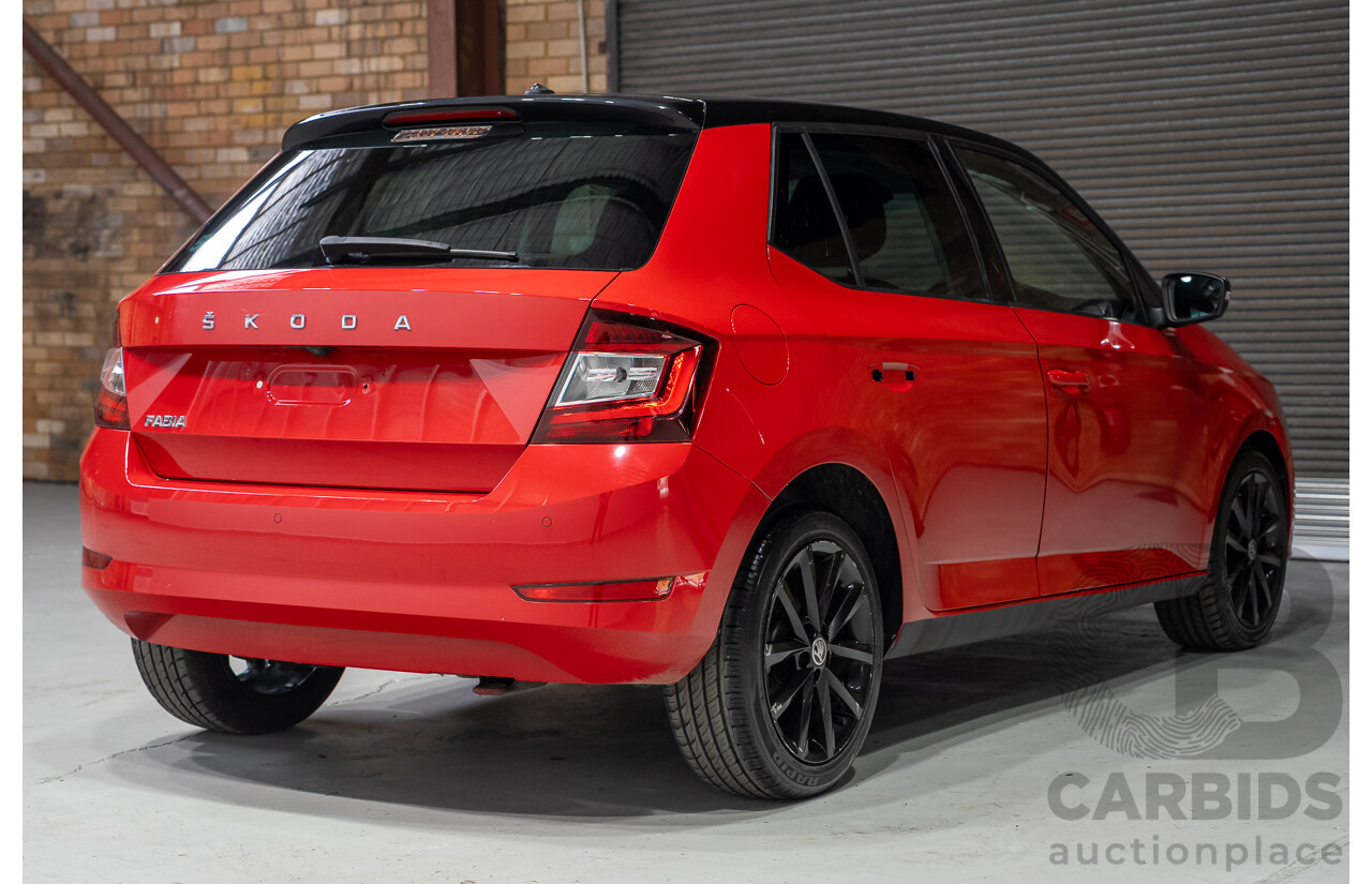 07/2021 Skoda Fabia 81TSI Run Out Edition NJ MY21 5d Hatchback Corrida Red / Black Turbo 1.0L