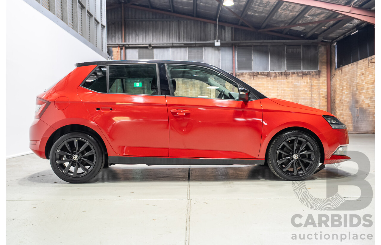 07/2021 Skoda Fabia 81TSI Run Out Edition NJ MY21 5d Hatchback Corrida Red / Black Turbo 1.0L